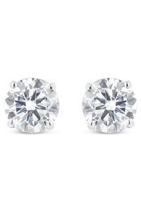 3.0 Cttw Set Brilliant Round-Cut Solitaire Lab Grown Diamond Screwback Earrings